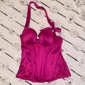 3/$25🤍 La senza pink satin corset